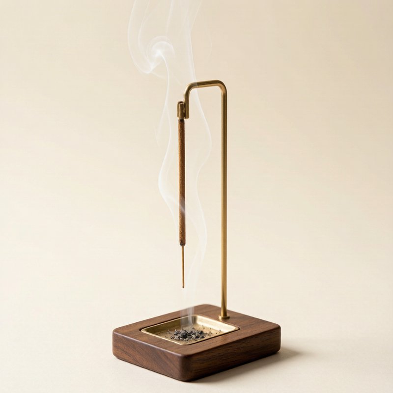 Zen Inverted Incense Holder - Meditative inverted incense holder with cascading ash waterfall design