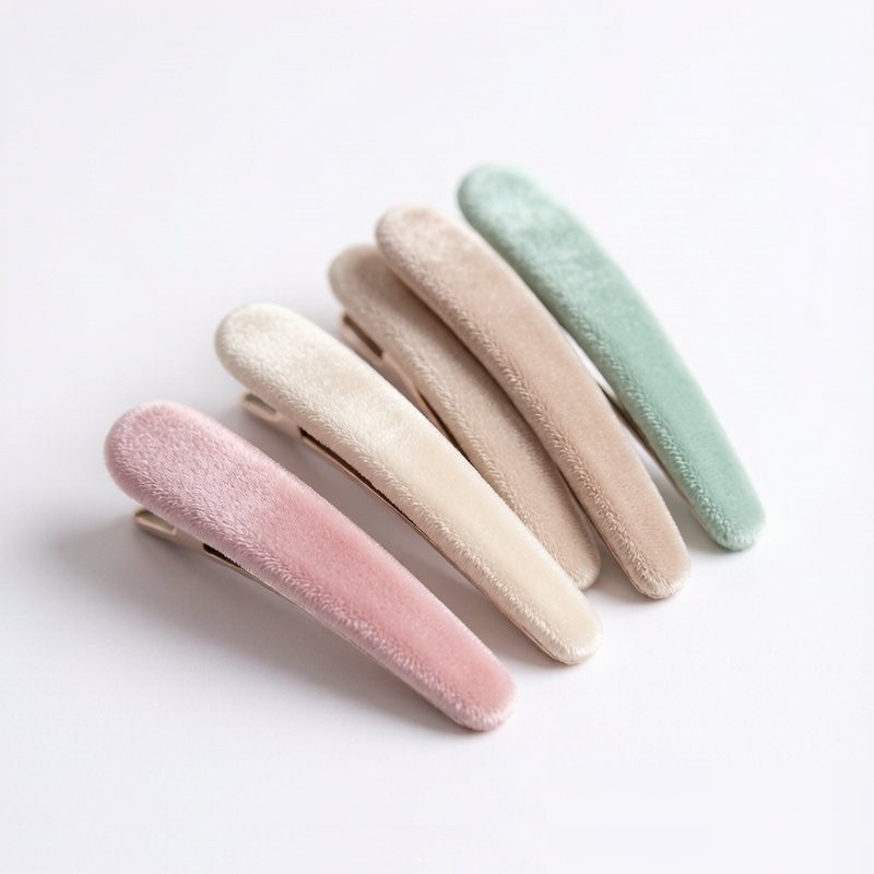 Velvet Hair Clips Set